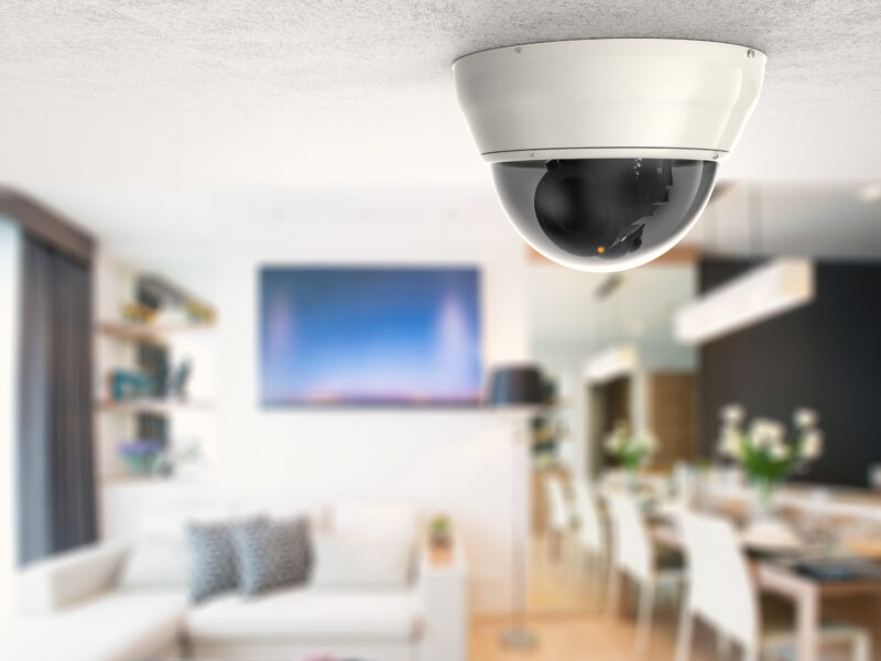a security camera installed in a home
