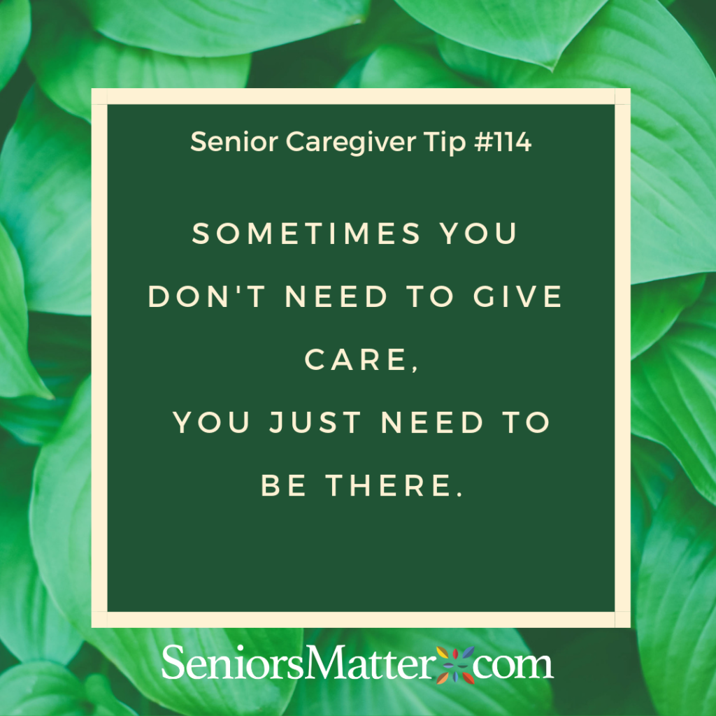 caregivers being there for seniors