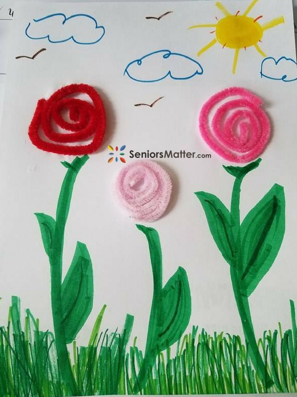 Mini Monets and Mommies: Pipe Cleaner Art Activity: Flower Sculptures