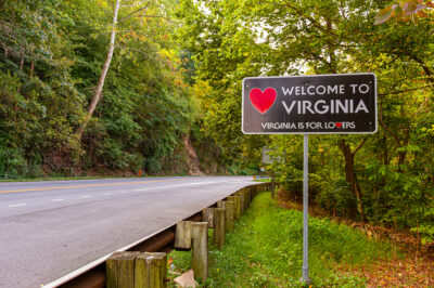 virginia welcome sign