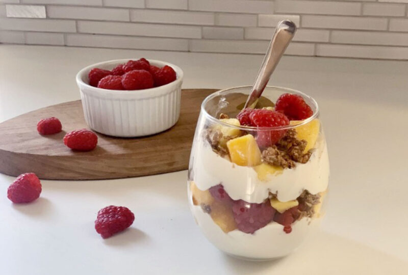 sweet simple yogurt parfait for seniors