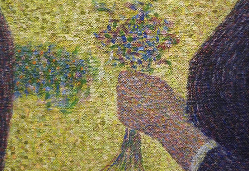 View of primary care doctor - pointillism example