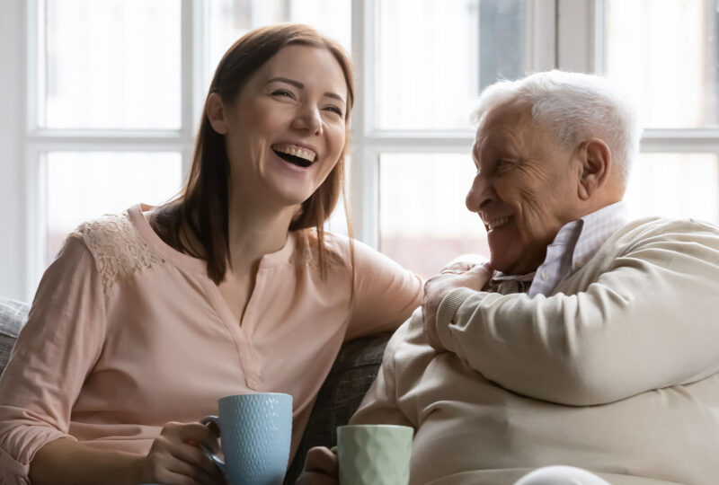 caregivers can build connection through simple conversation with an older adult