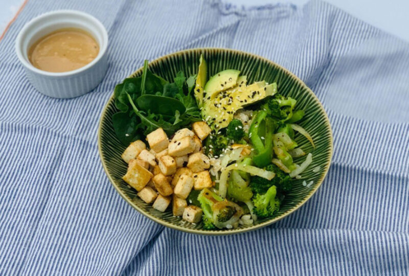 tofu tahini Buddha bowl