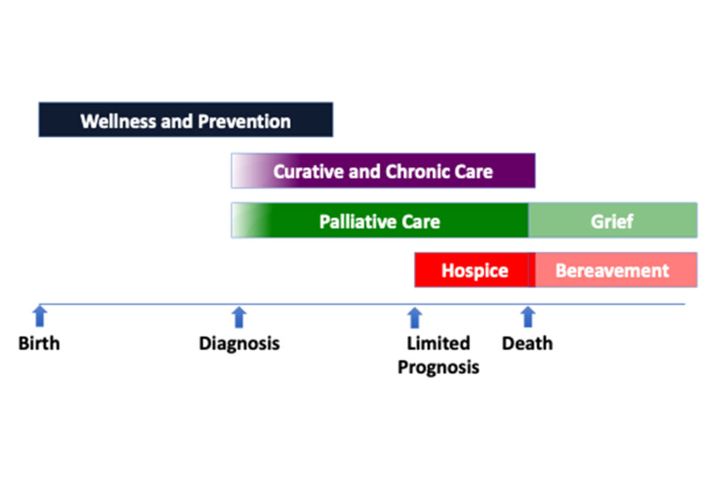 Chart showing health care continuum