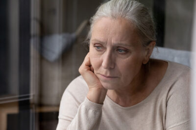 older women in deep thought