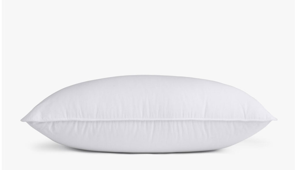 side view of a pillow
