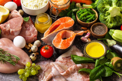 high protein foods like meat and vegetables