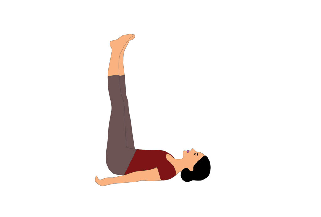 Yoga pose named as viparita karani