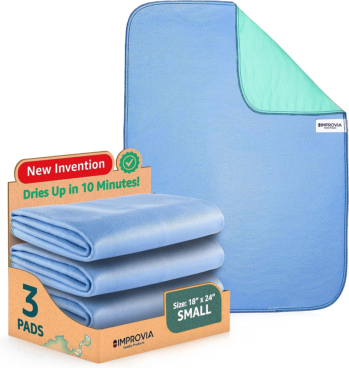 Best Washable Bed Pads Best Female Incontinence Products IMPROVIA Washable Underpads