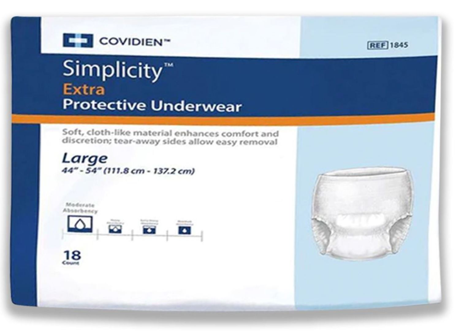 Simplicity Extra Pull-Up Underwear, Moderate